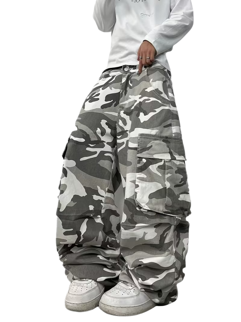 "ARCTIC CAMO" BAGGY CARGO JEANS