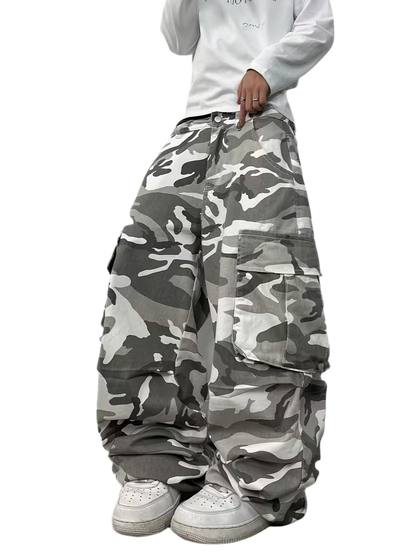 "ARCTIC CAMO" BAGGY CARGO JEANS