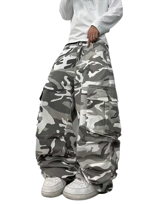 "ARCTIC CAMO" BAGGY CARGO JEANS
