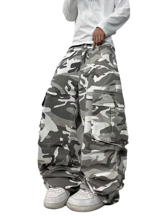 "ARCTIC CAMO" BAGGY CARGO JEANS