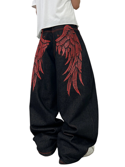 "WINGS" BAGGY JEANS