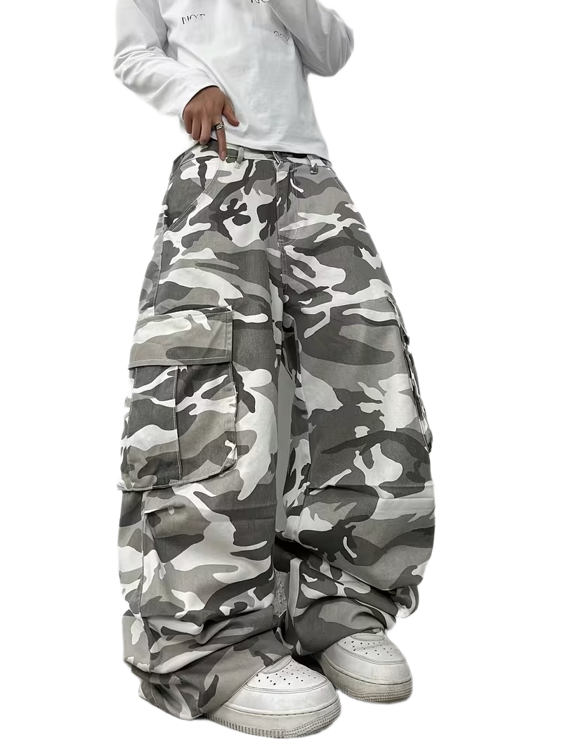 "ARCTIC CAMO" BAGGY CARGO JEANS