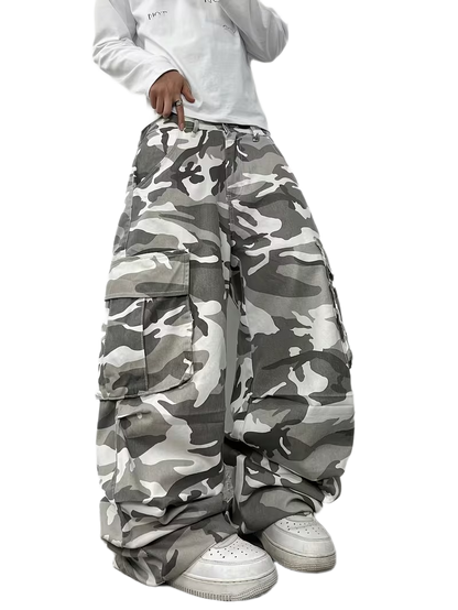 "ARCTIC CAMO" BAGGY CARGO JEANS
