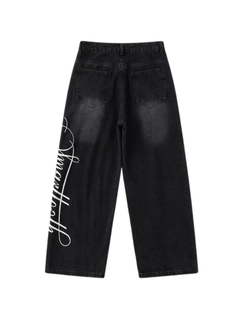 "LETTERS" BAGGY JEANS