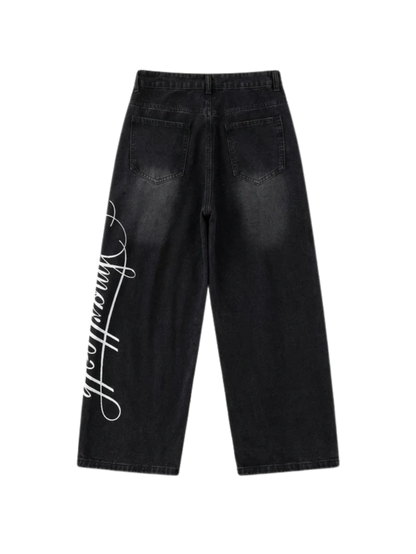"LETTERS" BAGGY JEANS
