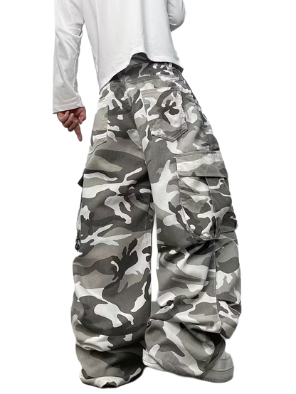 "ARCTIC CAMO" BAGGY CARGO JEANS