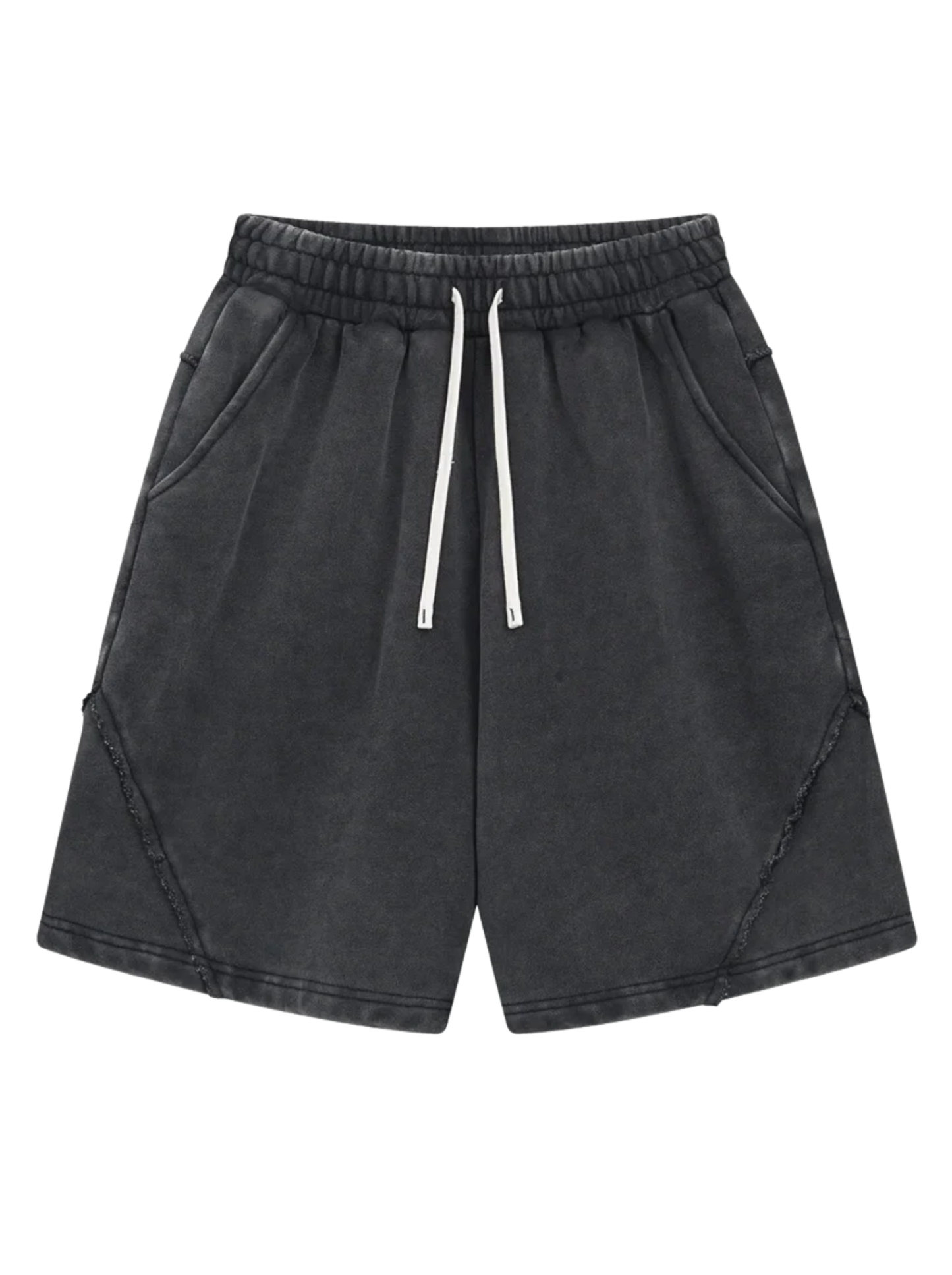 "WASHED AND DISTRESSED" LOOSE SHORTS