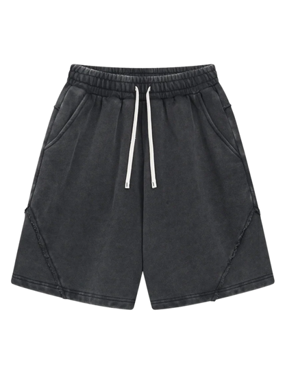 "WASHED AND DISTRESSED" LOOSE SHORTS