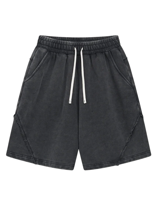 "WASHED AND DISTRESSED" LOOSE SHORTS