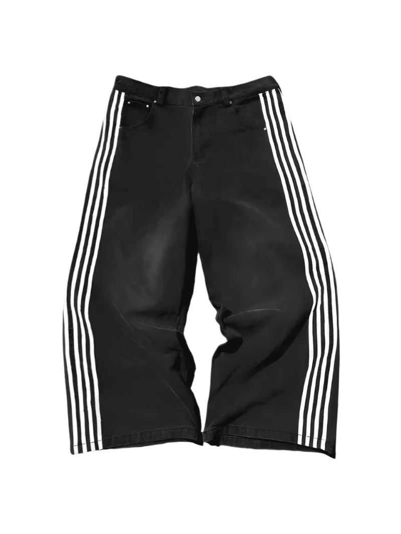 "STRIPES" BAGGY JEANS