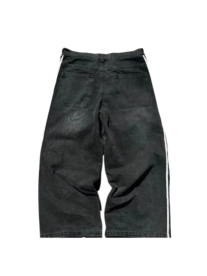 "STRIPES" BAGGY JEANS