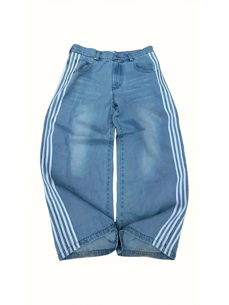 "STRIPES" BAGGY JEANS