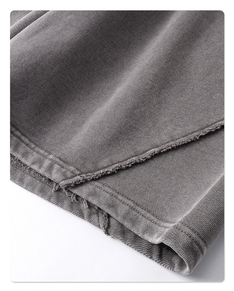 "WASHED AND DISTRESSED" LOOSE SHORTS