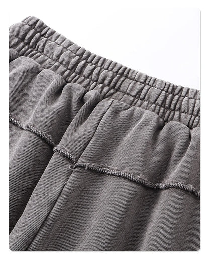 "WASHED AND DISTRESSED" LOOSE SHORTS