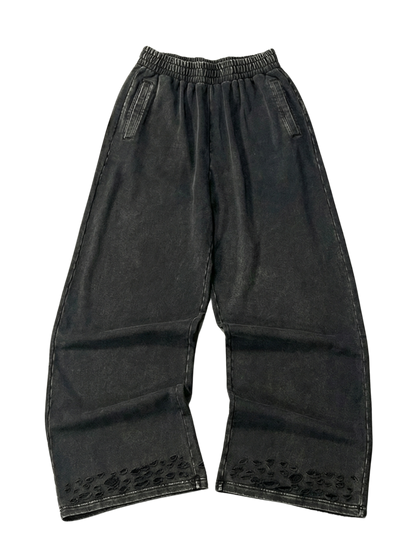"WASHED AND DISTRESSED" BAGGY SWEATPANTS