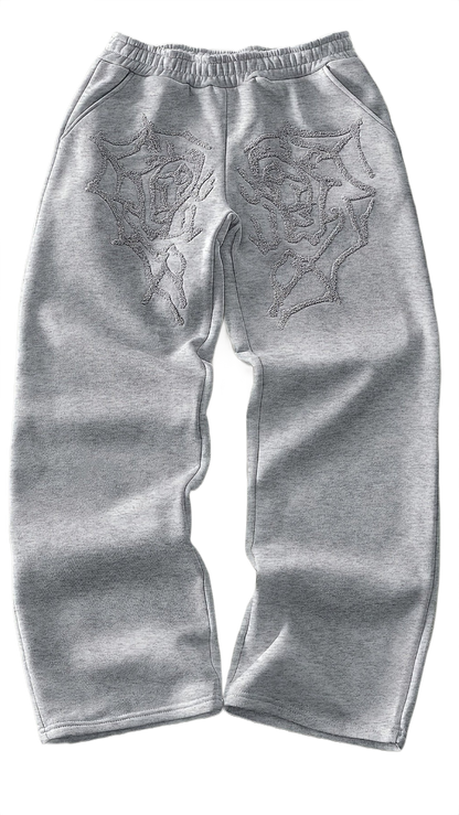 "EMBROIDERY" BAGGY SWEATPANTS