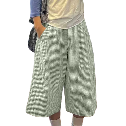 "PLAID" BAGGY SHORTS