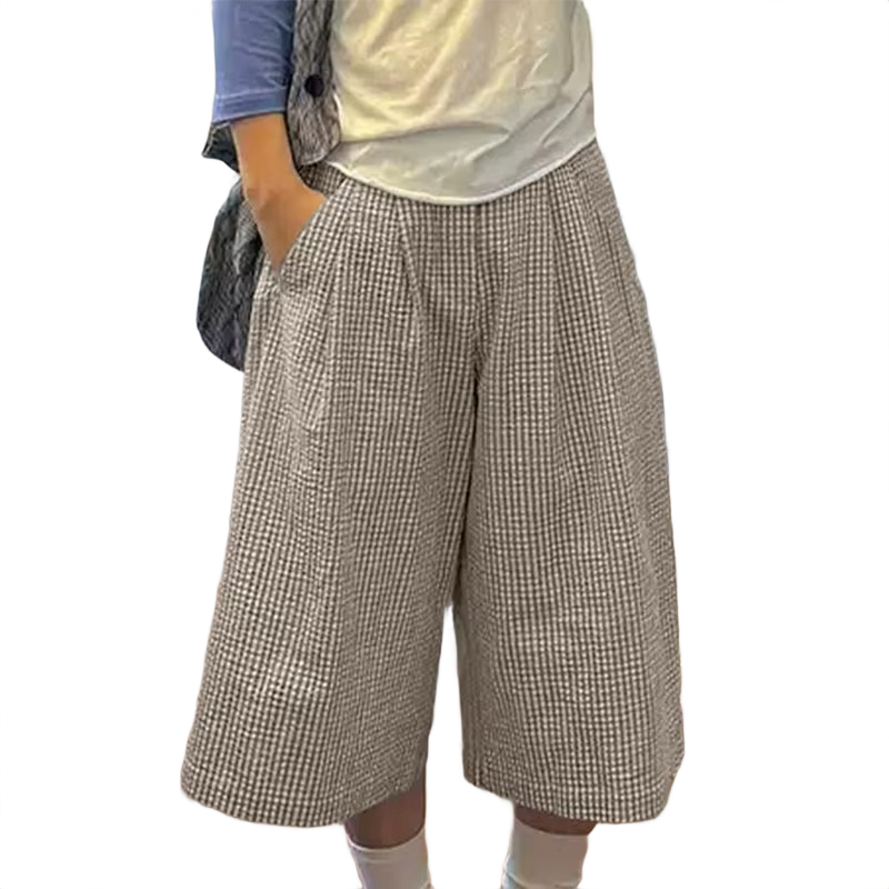 "PLAID" BAGGY SHORTS