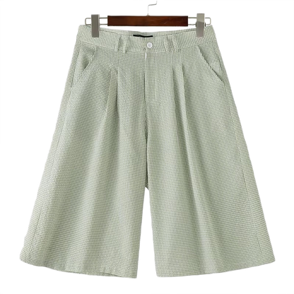 "PLAID" BAGGY SHORTS