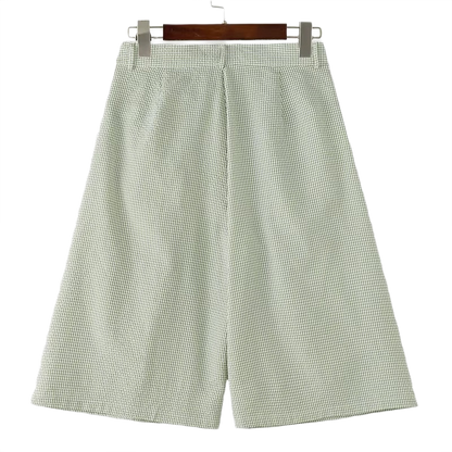 "PLAID" BAGGY SHORTS