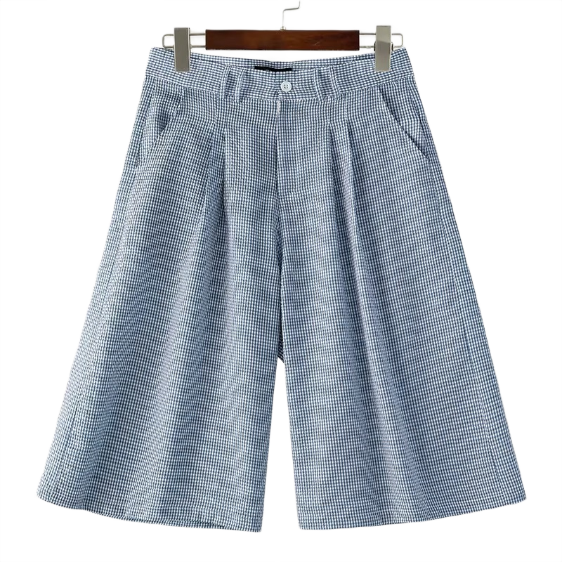 "PLAID" BAGGY SHORTS