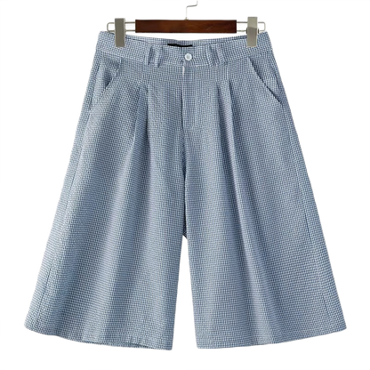 "PLAID" BAGGY SHORTS