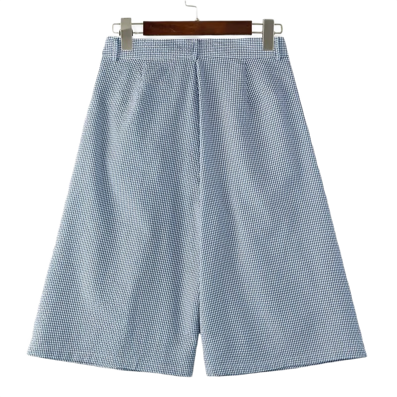 "PLAID" BAGGY SHORTS