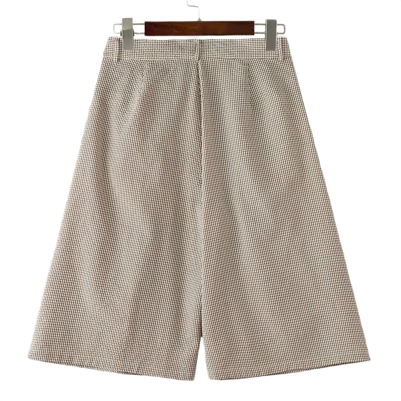 "PLAID" BAGGY SHORTS