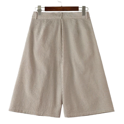 "PLAID" BAGGY SHORTS